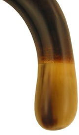 French Authentic: Blonde Horn Ball Cane with Dark Maple Tourist Handled Canes - Tophatter Daily Deals