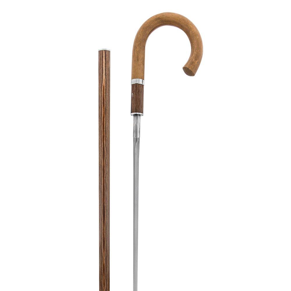 Luxury Brown Malacca Sword-Gadget Stick - Tourist Handle Sword Canes - Tophatter Daily Deals
