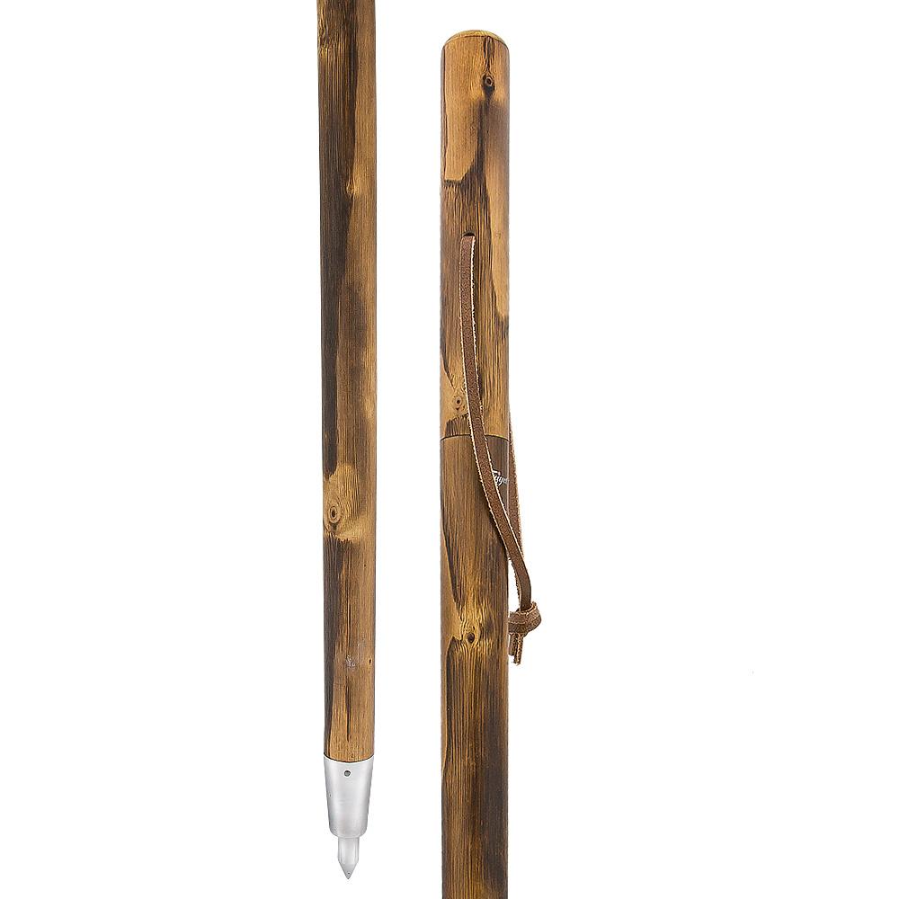 Brown Natural Chestnut Wood Sword-Gadget Hiking Staff w/ Compass Sword Canes - Tophatter Daily Deals
