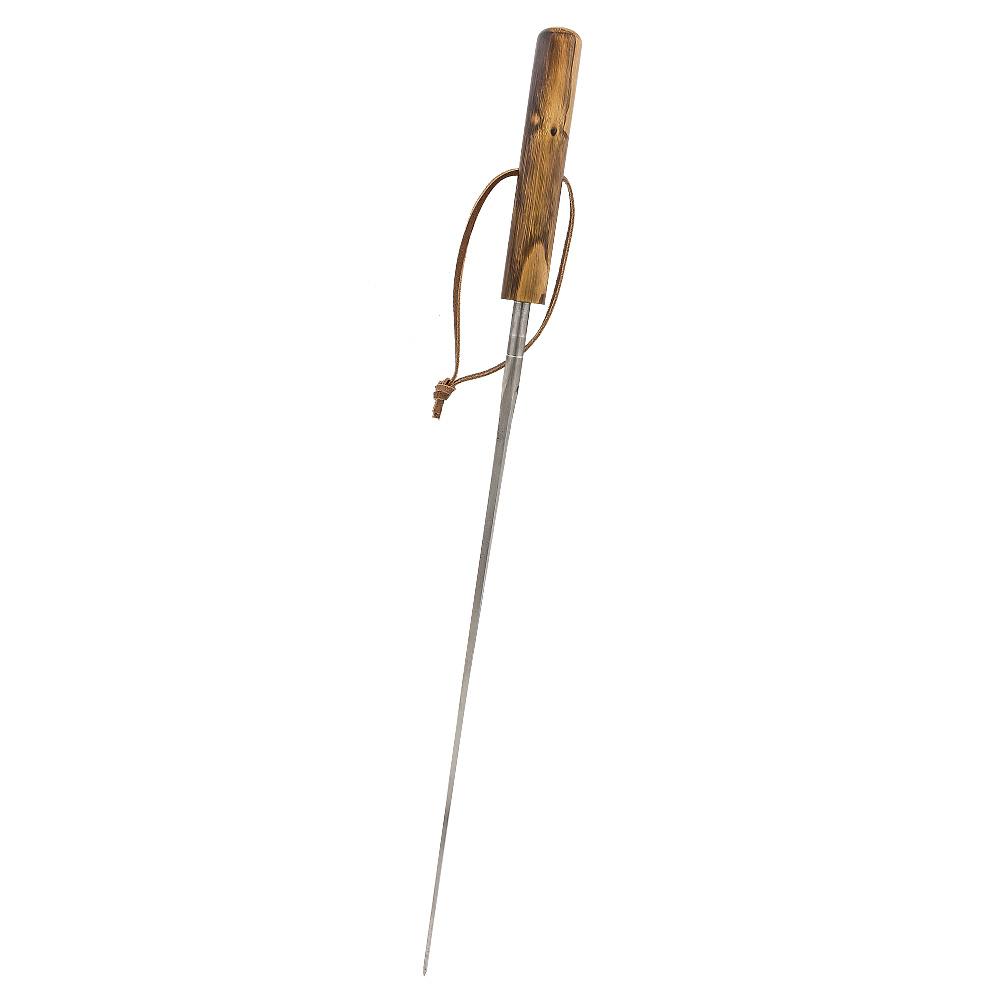 Brown Natural Chestnut Wood Sword-Gadget Hiking Staff w/ Compass Sword Canes - Tophatter Daily Deals