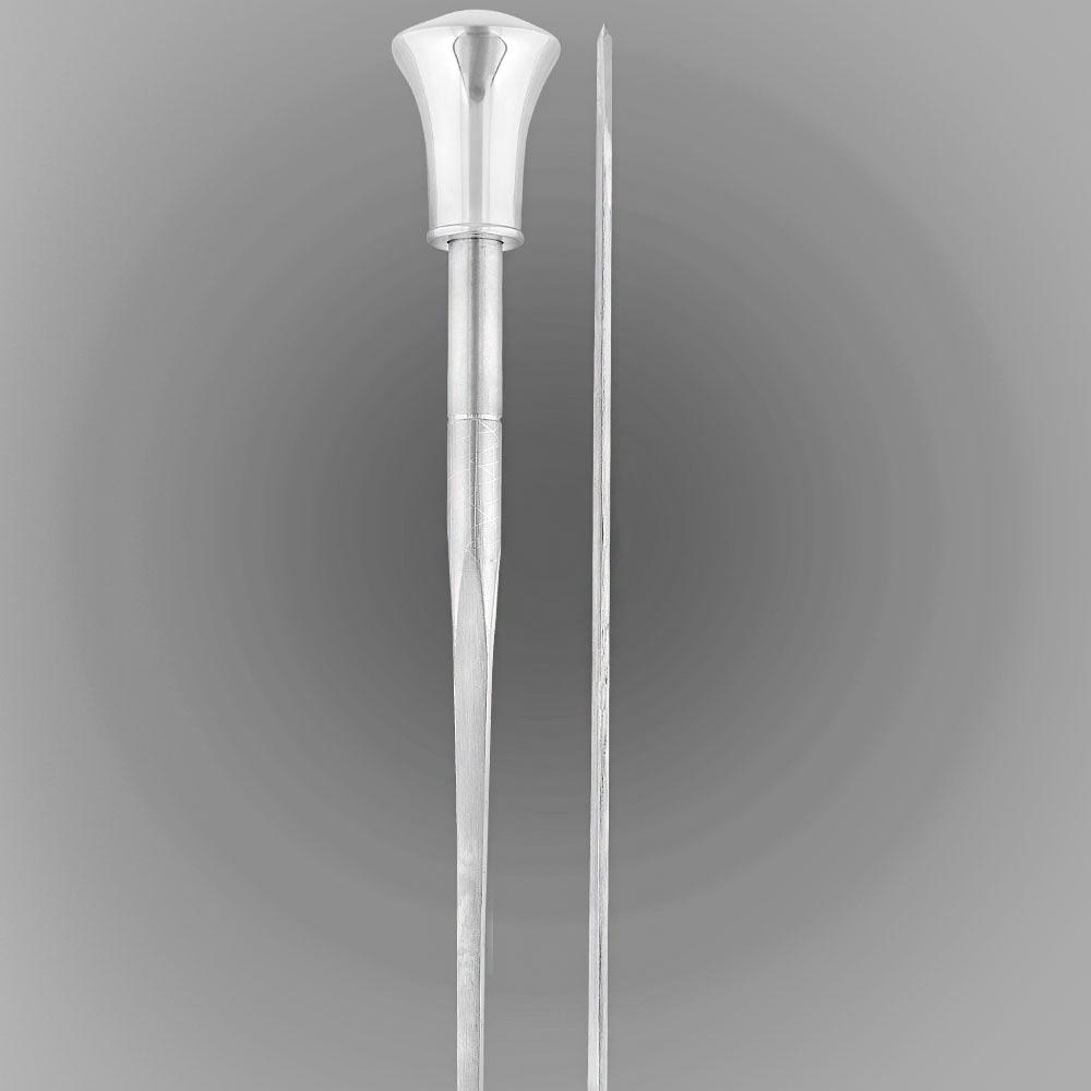 Luxury Silver Sword-Gadget Stick: Flat Handle, Carbon Fiber Sword Canes - Tophatter Daily Deals