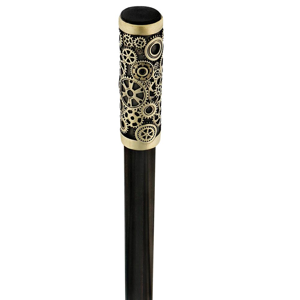 Steampunk Gears & Sword Cane w/ Black Stamina Wood Shaft (Designed by 2 Saints in Paris) Sword Canes - Tophatter Daily Deals