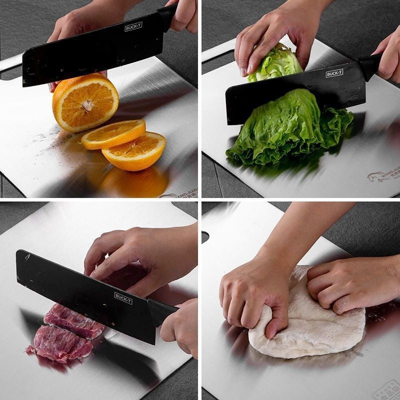 316 Stainless Steel Thickened Cutting Board Oversized Mildew-proof Household Kitchen Panel 0 - Tophatter Daily Deals