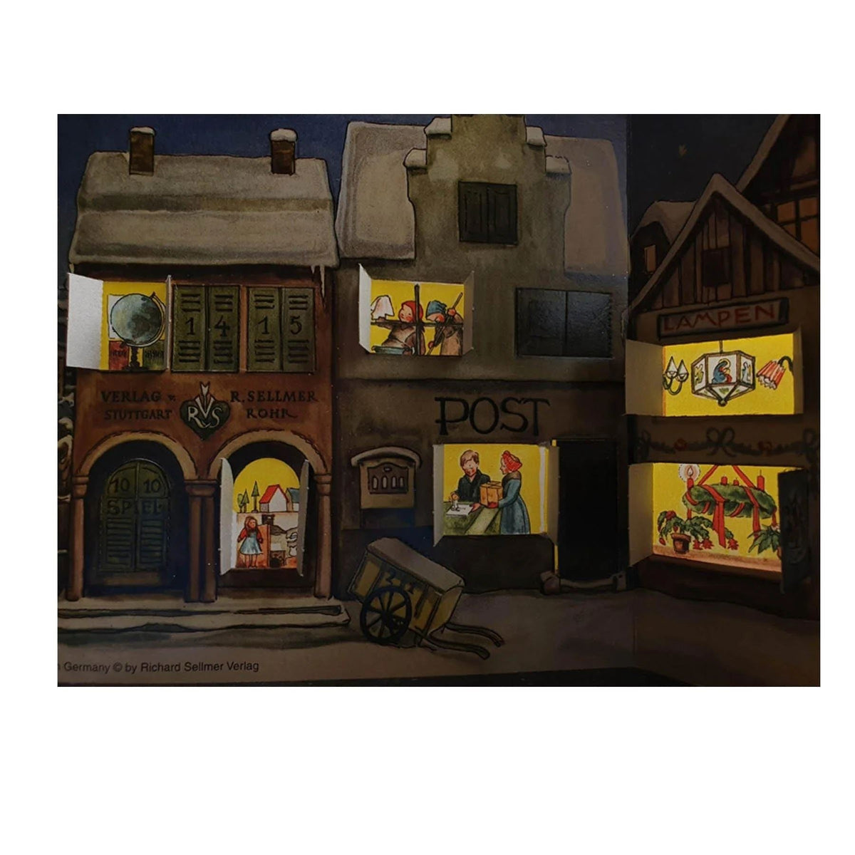 The little Town from 1946 | Freestanding Traditional Christmas Advent Calendar Advent Calendar - Tophatter Daily Deals