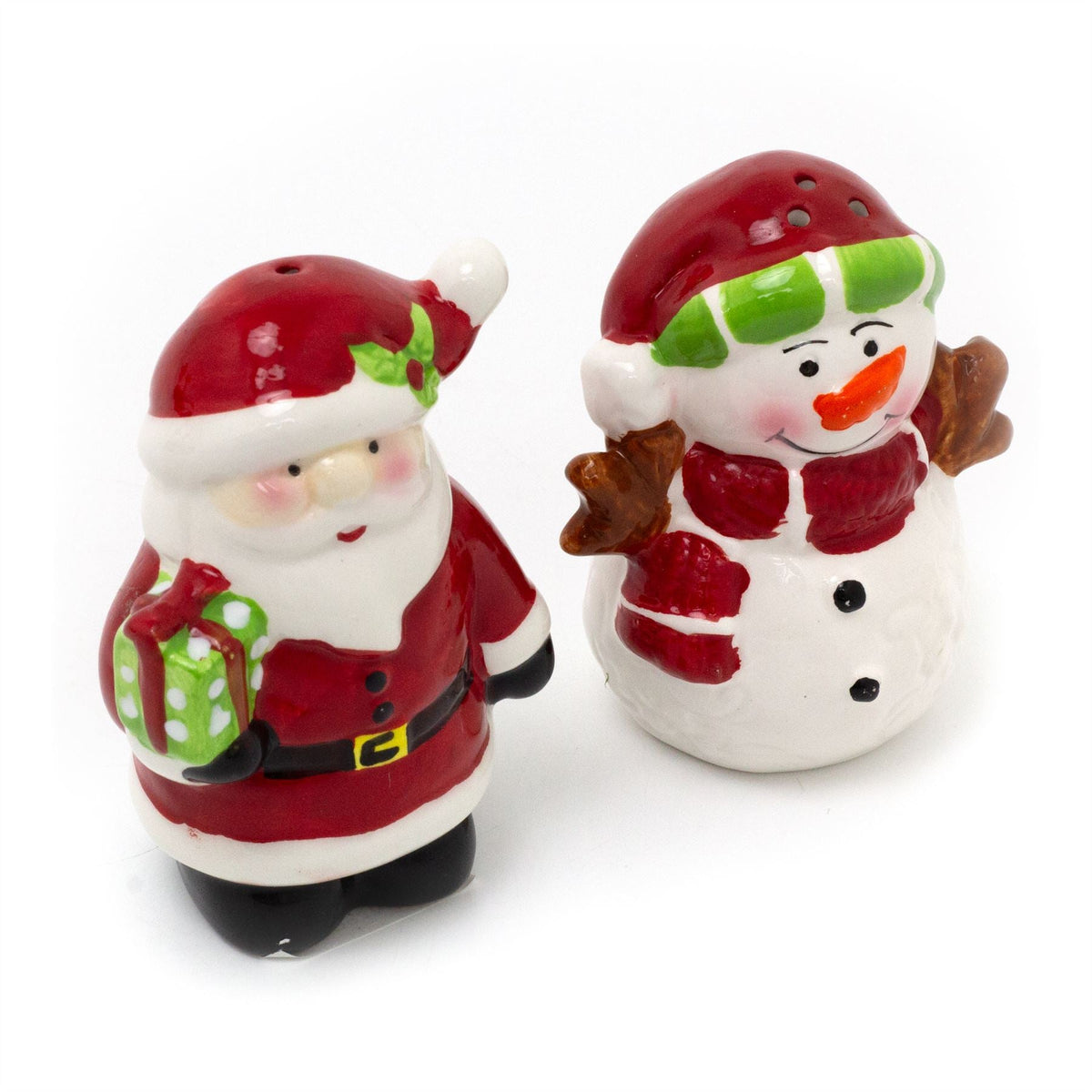 Christmas Santa & Snowman Salt & Pepper Pots | Festive Salt & Pepper Shakers Salt and Pepper Shakers - Tophatter Daily Deals