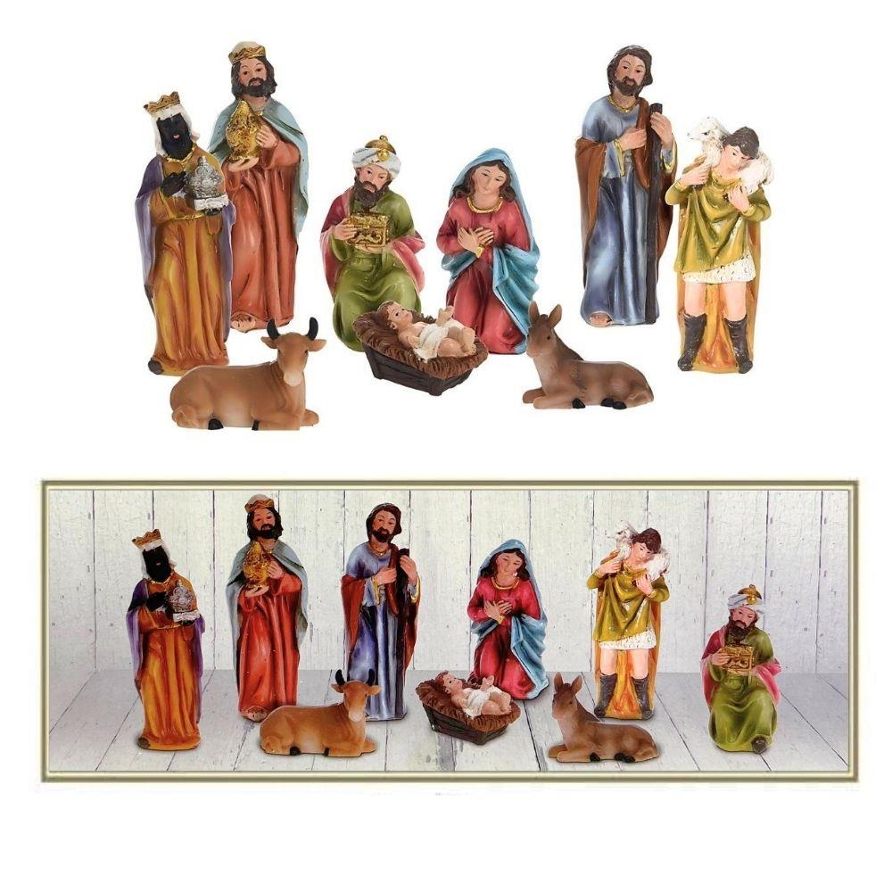 Traditional Nativity Set With 9 Detailed Figurines Nativity Set - Tophatter Daily Deals