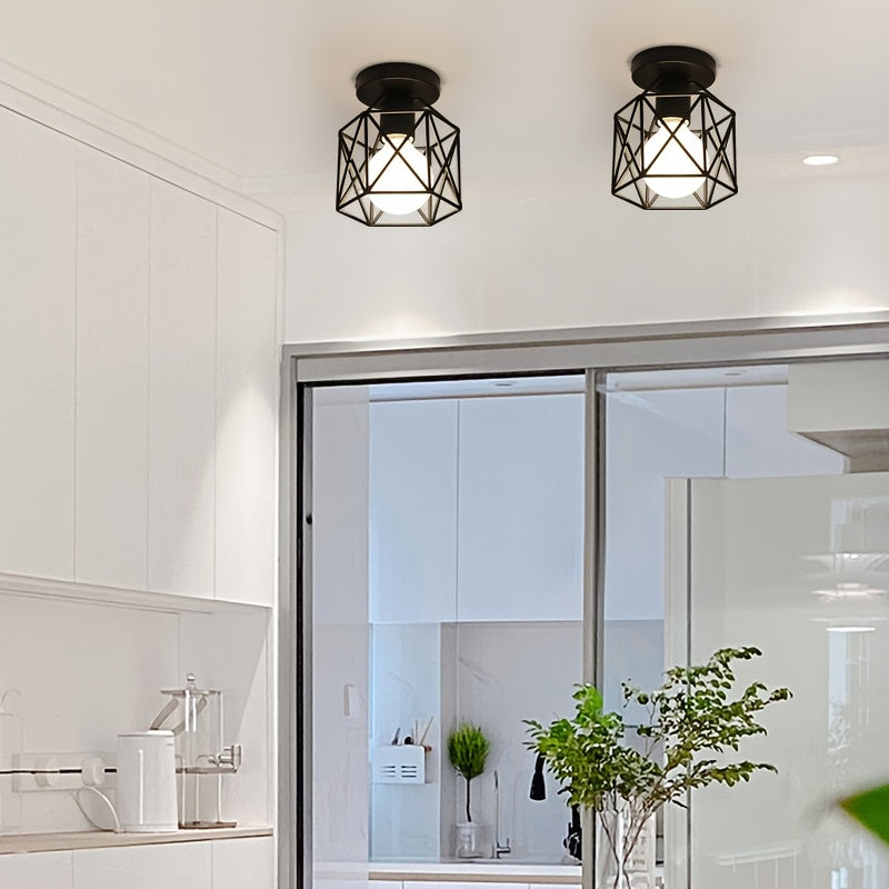 Ceiling Lights Geometric Metal Fixtures (4PCS) Ceiling Light Fixtures - Tophatter Daily Deals