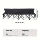 6-Person Folding Bench with Storage Pockets Camp Furniture - Tophatter Daily Deals