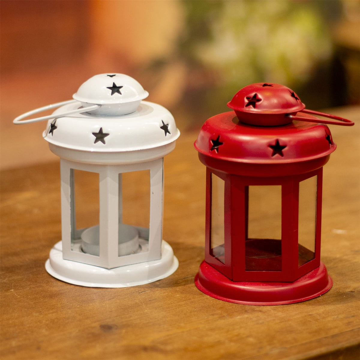 Red Moroccan Style Metal Lantern Tealight Holder | Tea Light Candle Lantern Lantern - Tophatter Daily Deals