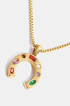 Inlaid Zircon Pendant Stainless Steel Necklace Necklaces - Tophatter Daily Deals