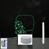 3D Acrylic Board Handwriting Message Board LED Light Style9 White B 0 - Tophatter Daily Deals
