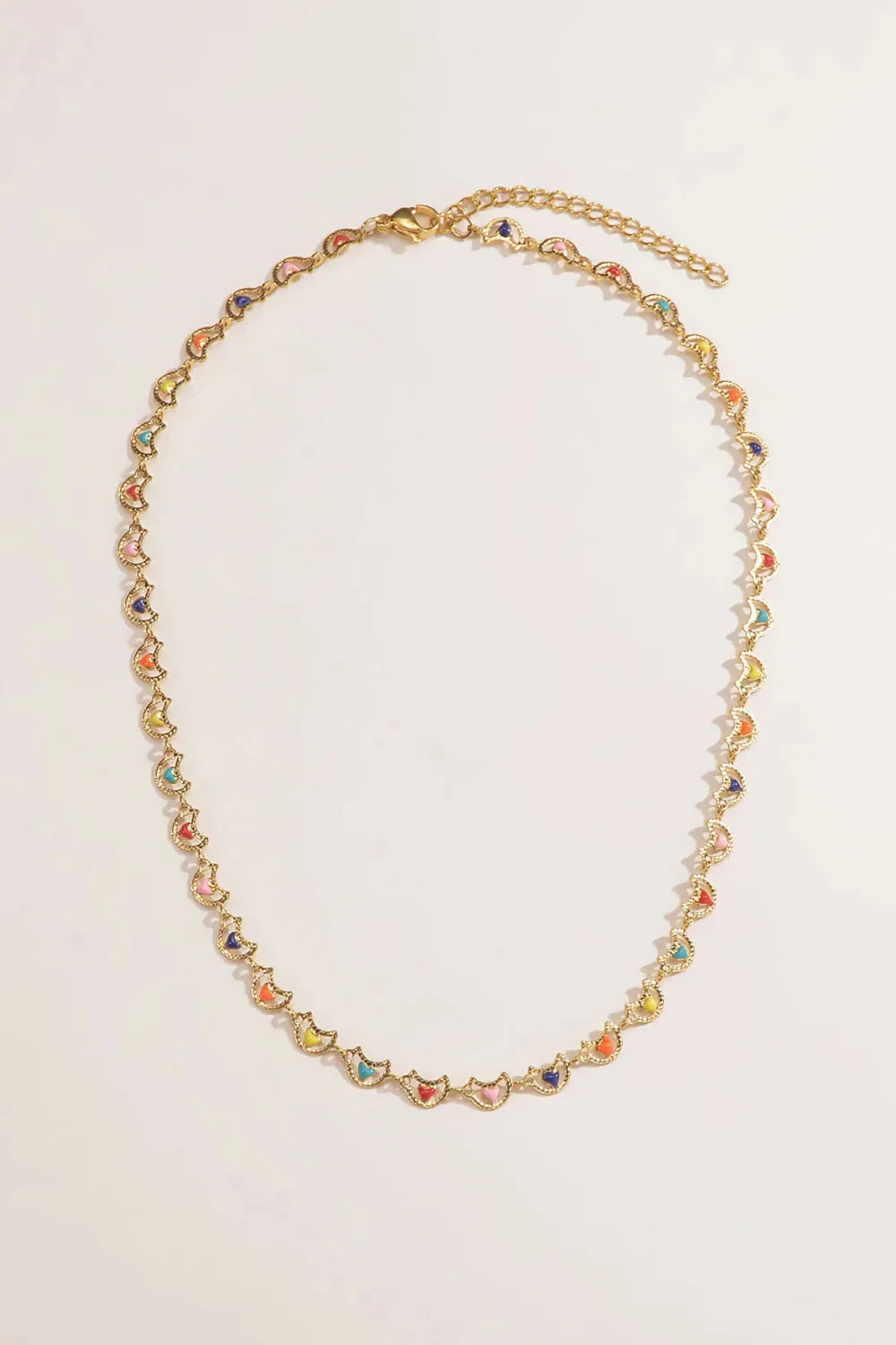 Multicolored Heart Stainless Steel Necklace Necklaces - Tophatter Daily Deals