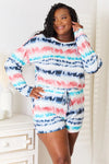 Tie-Dye Dropped Shoulder Lounge Set Loungewear Sets - Tophatter Daily Deals