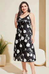 Plus Size Floral Lace Trim Side Slit Night Dress Sleep Dresses - Tophatter Daily Deals
