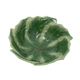 Reactive Glaze Holly Foliage Christmas Bowl | Festive Ceramic Bowl - 220ml Bowl - Tophatter Daily Deals