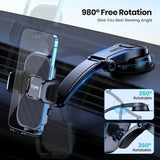 TOPK D38C Car Phone Holder – Adjustable Dashboard Mount Phone Mounts & Holders - Tophatter Daily Deals