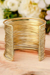 Gold Casual Metal Open Cuff Layered Wire Bracelet Bracelets - Tophatter Daily Deals