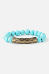 Natural Stone Beaded Bracelet Style F One Size Bracelets - Tophatter Daily Deals