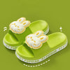 Hop into Comfort: Funky Bunny Kawaii Slippers for Cozy Feet! Green Slippers - Tophatter Daily Deals