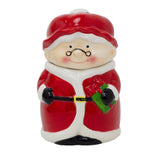 Mrs Claus Christmas Storage Jar | Ceramic Cookie Jar Biscuit Barrel with Lid Jar - Tophatter Daily Deals