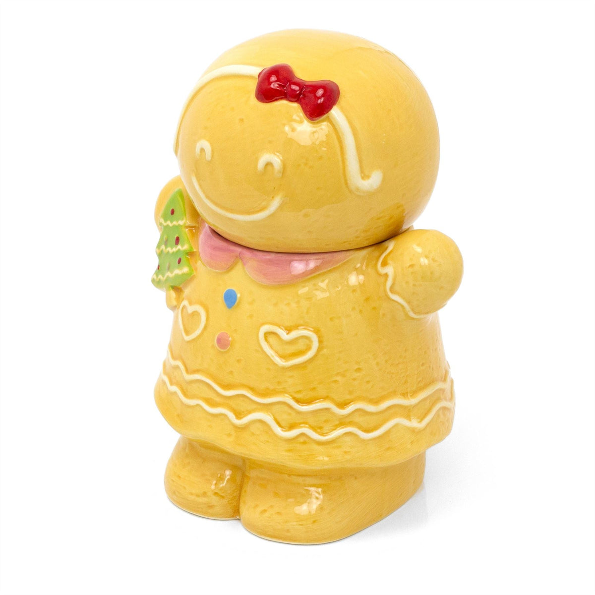 Christmas Gingerbread Storage Jar Ceramic Gingerbread Cookie Jar Biscuit Barrel - Girl Jar - Tophatter Daily Deals
