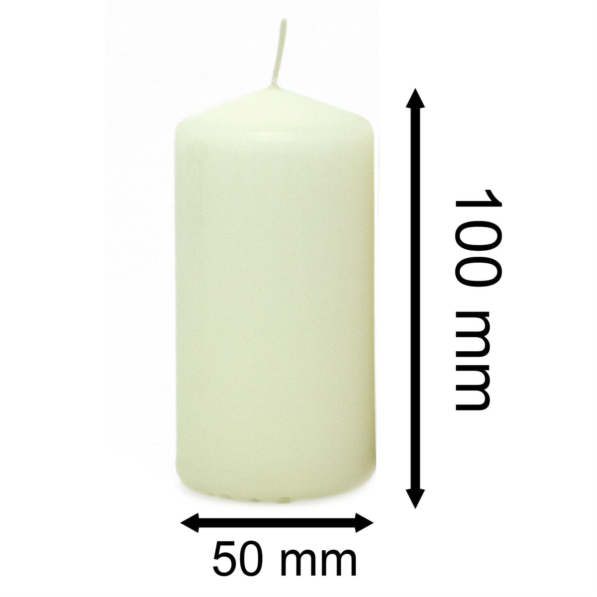 Set of 4 Ivory Pillar Candles | Unscented Wax Candles for Home & Events - 5x10cm Candle - Tophatter Daily Deals