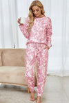 Tie-Dye Long Sleeve Top and Drawstring Joggers Lounge Set Loungewear Sets - Tophatter Daily Deals