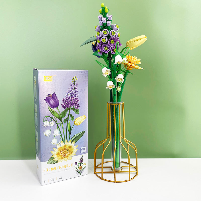 Blossom Pot Simulation Green Plant Household Decoration Toys Flower dynasty Vase 0 - Tophatter Daily Deals