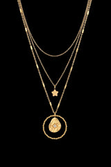 Zircon Decor Stainless Steel Necklace Gold One Size Necklaces - Tophatter Daily Deals