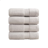 Cotton Terry Bath Towel Set - Cooper Collection Bath Towel (Pack of 4) Light Grey Bath - Tophatter Daily Deals