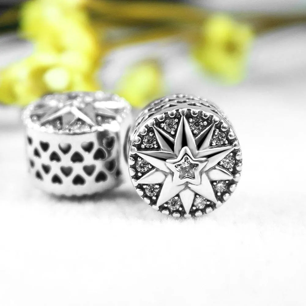 One Piece 925 Sterling Silver Bead Charm Silver One Size Bracelets - Tophatter Daily Deals