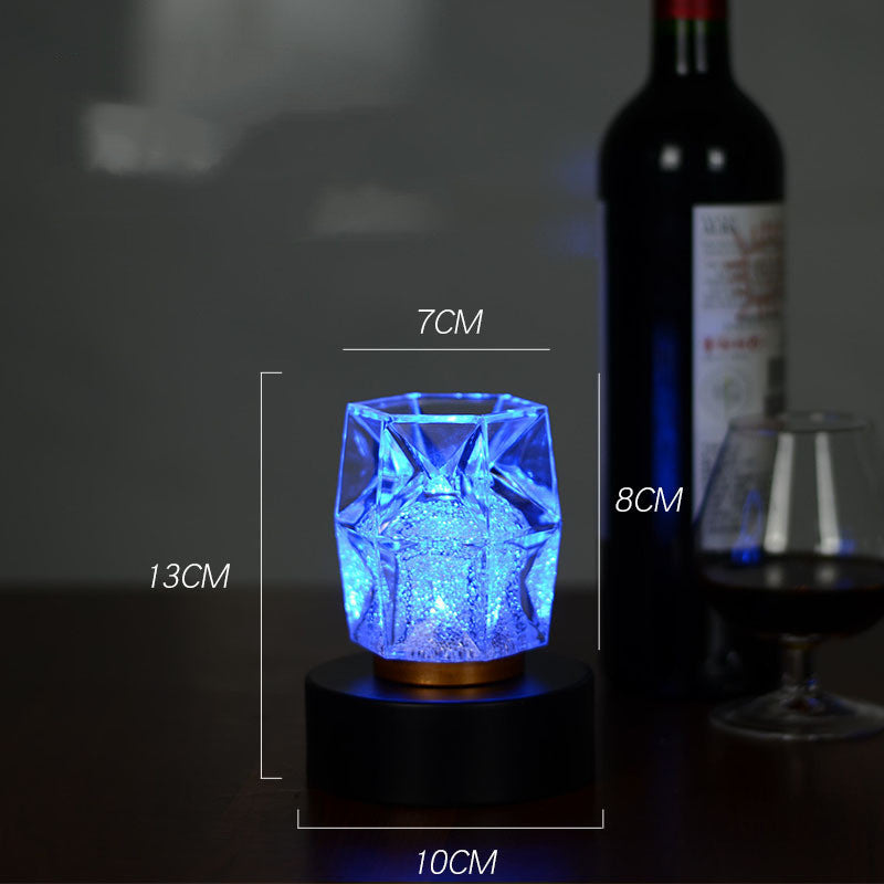 Bar Atmosphere Table Crystal Lamp Led LightsCharging Blue light 220V US 0 - Tophatter Daily Deals