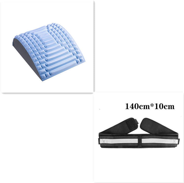 Back Stretcher Pillow Neck Lumbar Support Massager For Neck Waist Back Sciatica Herniated Disc Pain Relief Massage Relaxation Blue SetB 0 - Tophatter Daily Deals
