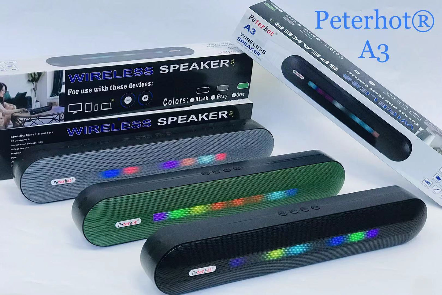Bluetooth Speaker With Long LED Breathing Light 0 - Tophatter Daily Deals
