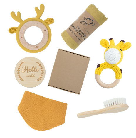 Baby Educational Toy Molar Teether Gift Box Giraffe suit A 0 - Tophatter Daily Deals