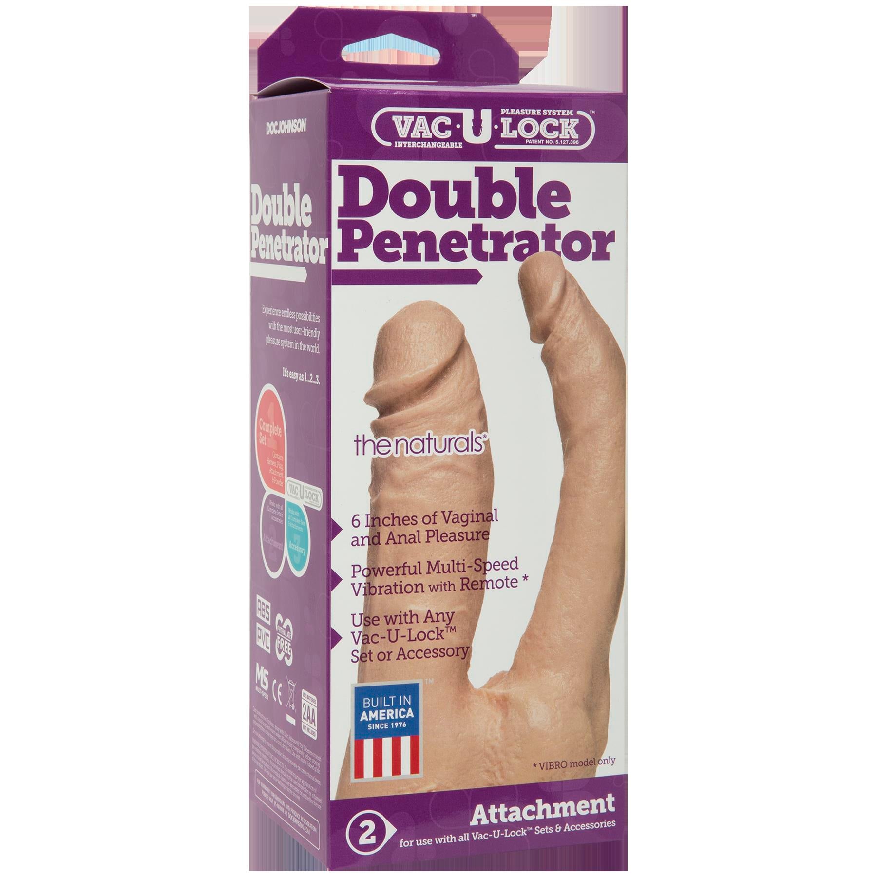 Vac U Lock Double Penetrator Natural Dildo Attachment > Dildos > Double Dildos - Tophatter Daily Deals