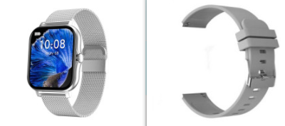 Blood Pressure Heart Rate Sleep Monitoring Sports Bracelet Silver steel set 0 - Tophatter Daily Deals
