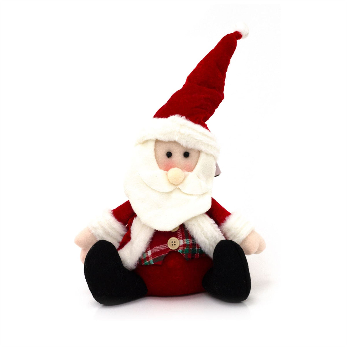 Santa Claus Christmas Doorstop | Novelty Father Christmas Fabric Door Stop 23cm Doorstop - Tophatter Daily Deals