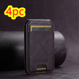 Android Universal Phone Magnetic Card Holder MagSafe Magnetic Ring PU Leather Purple 4pc 0 - Tophatter Daily Deals