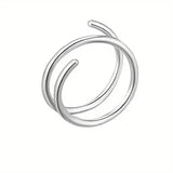 Stainless Steel Double Helix Nose Ring – 14K Gold Plated Hot Style Piercing Jewelry for Women Silver Earrings - Tophatter Daily Deals
