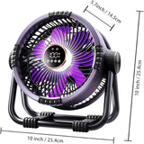 Outdoor Camping Fan USB Rechargeable Desk Accessories - Tophatter Daily Deals