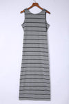 Striped Slit Sleeveless Maxi Dress Casual Dresses - Tophatter Daily Deals