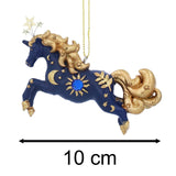 Blue & Gold Unicorn Christmas Bauble | Unicorn Christmas Tree Ornament - 10cm Baubles - Tophatter Daily Deals