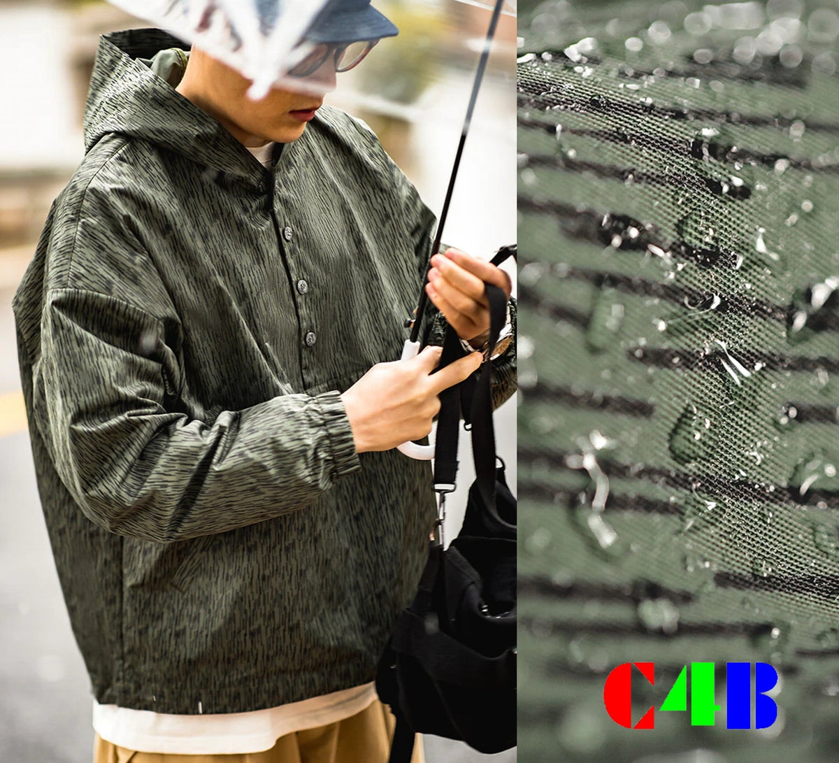 Outdoor Raindrop Camouflage Hooded Jacket Men's Clothing - Tophatter Daily Deals