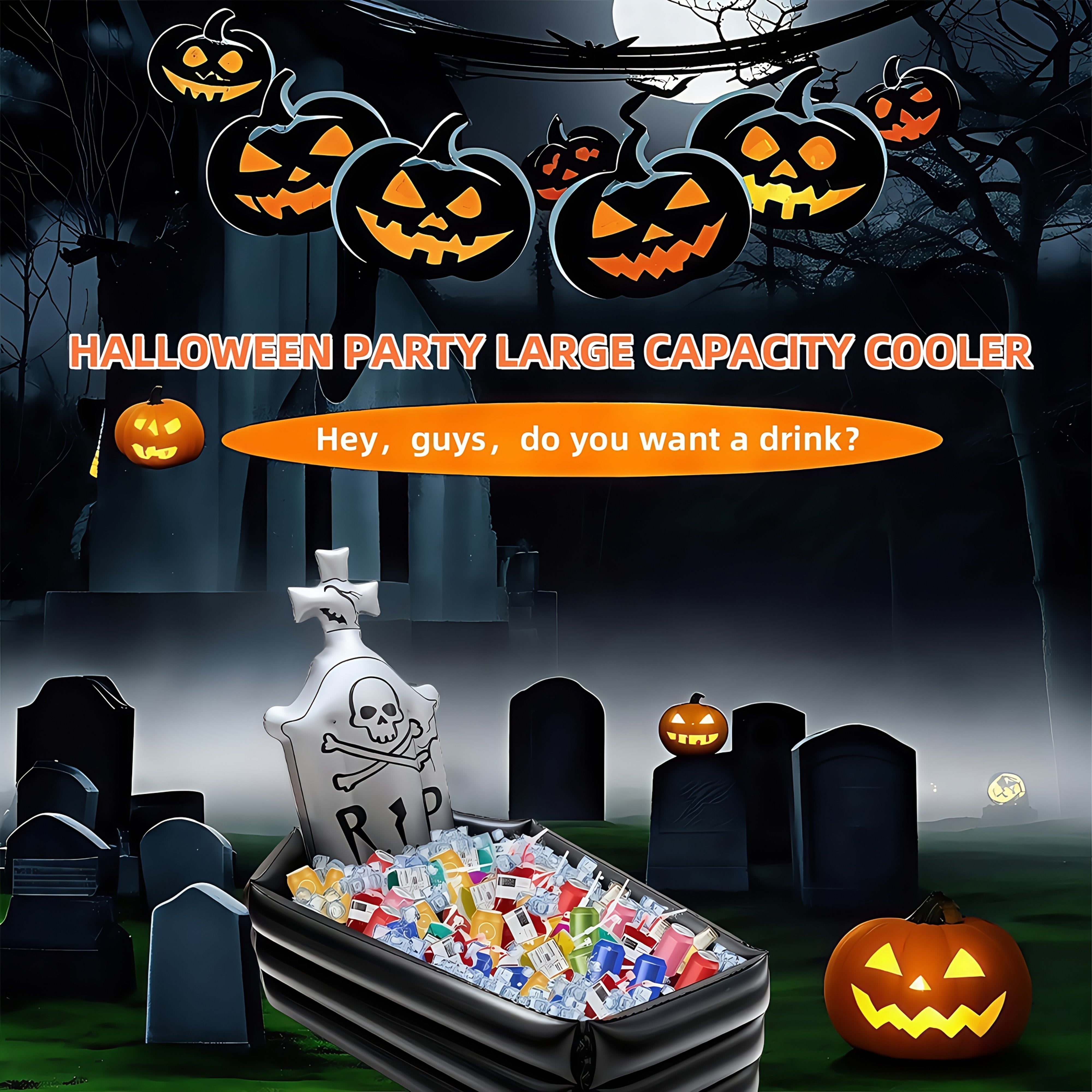 Tombstone Halloween Decoration with Pirate Skull Halloween - Tophatter Daily Deals