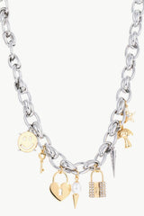5-Piece Wholesale Lock Pendant Double-Layered Necklace Necklaces - Tophatter Daily Deals