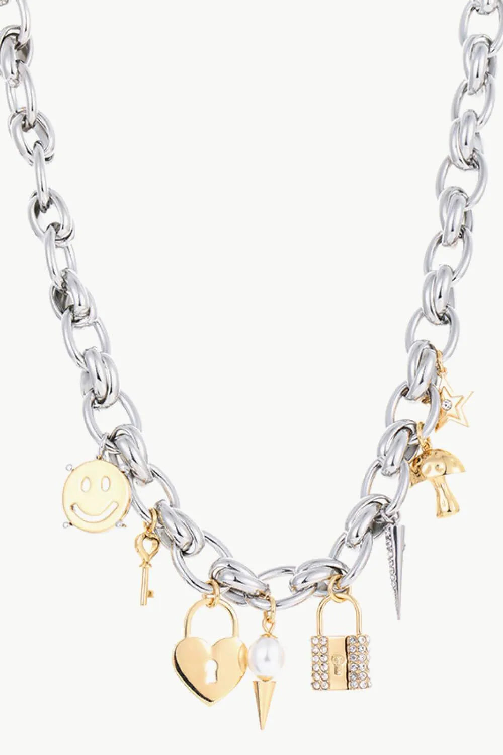 5-Piece Wholesale Lock Pendant Double-Layered Necklace Necklaces - Tophatter Daily Deals