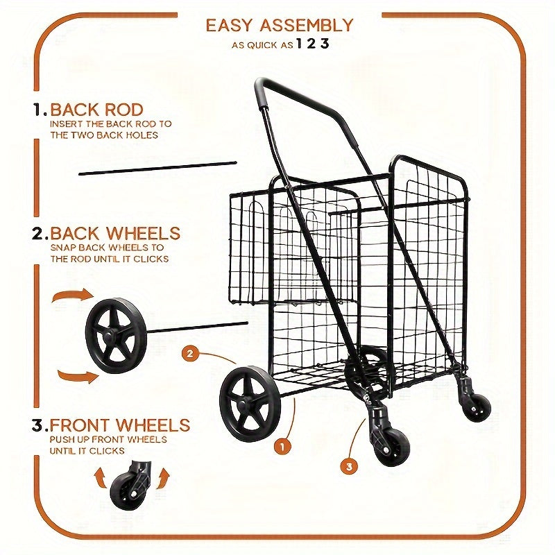 Heavy Duty Utility Shopping Cart Business & Industrial > Food Service > Food Service Carts - Tophatter Daily Deals