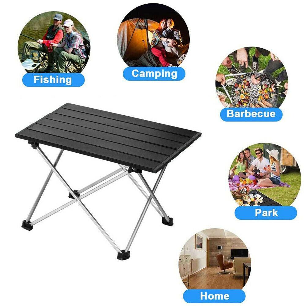 Folding Camping Tables with Carry Bag Portable Garden Picnic BBQ Beach Fishing - Tophatter Daily Deals