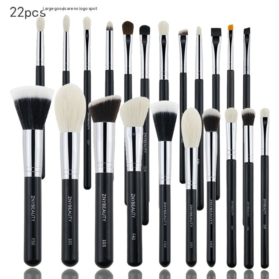 30 PCs Makeup Brush Set Soft Hair Eye Shadow Blush Face Powder Full Set 22 Pieces Big Collection 0 - Tophatter Daily Deals